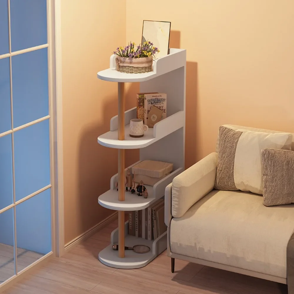 

Bedroom Bedside Clip Gap Storage Shelf Household Mobility Space Saving Small Bookshelf in Living Room Floor Type Storage Shelves