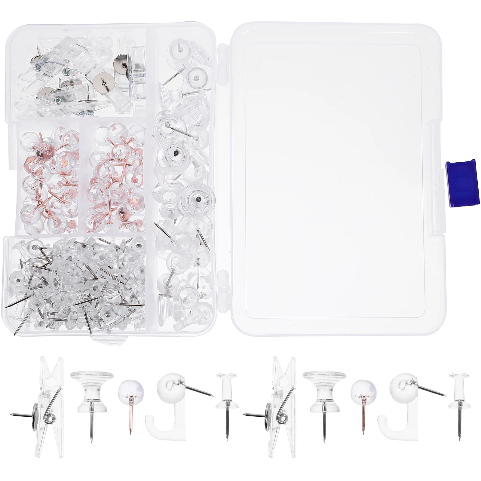 

1 Box Multi-Function Push Pins Replaceable Thumbtacks Office Desk Accessories Map Supplies Cork Board Accessories Compact Bright