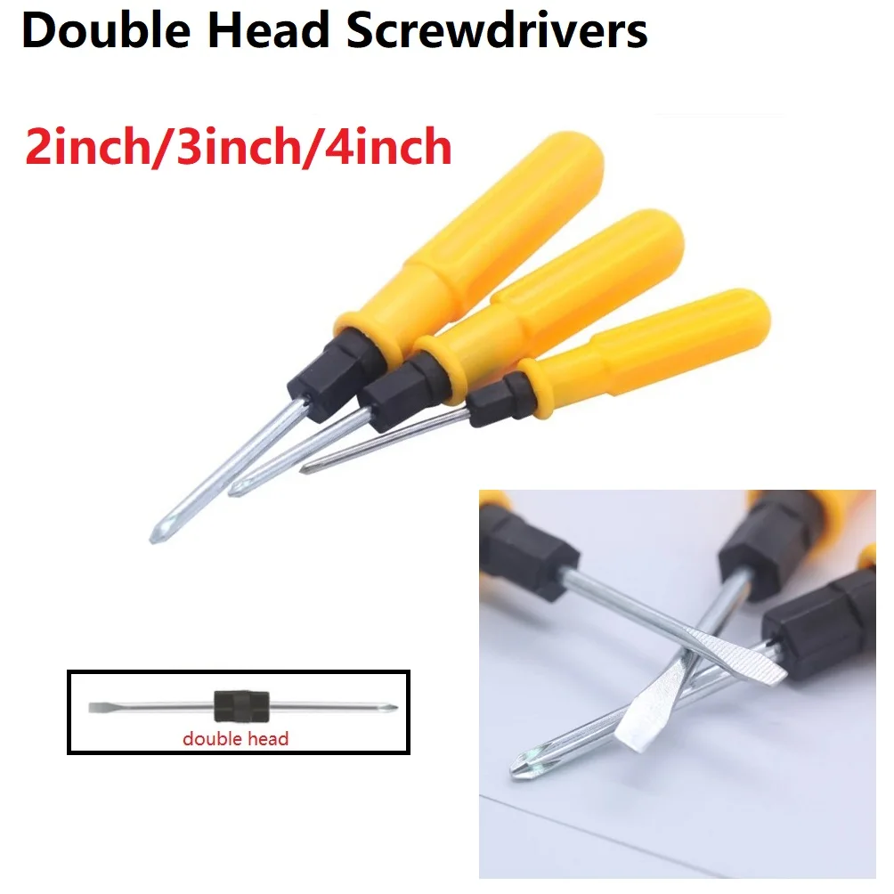 Screwdriver 2 Sides Double Head Slotted Cross Screwdrivers Remover Repair Tools Hand Tool Screwdriver Hand Tools High Quality