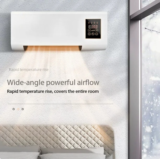 With Remote Control for Bedroom Living Room Wall Mounted Air Conditioner Mini Natural and Heating Wind Air Conditioner