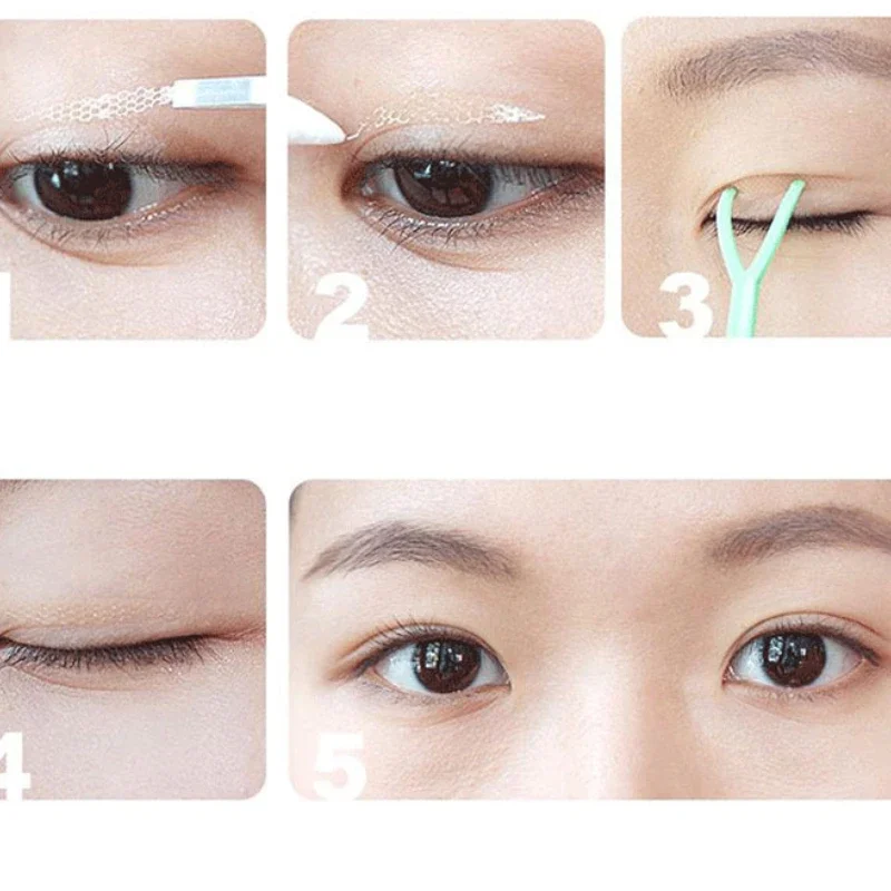 Natural Eye-Lift Mesh-Lace Transparent Invisible Self-adhesive Eyelid Tapes Stickers Women Invisible Double-fold Eyelid Stickers