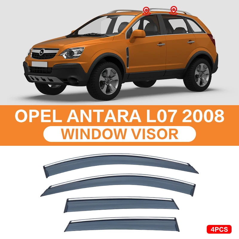 

For Opel Antara Mokka Astra K L07 2008-2023 Plastic Window Visor Vent Shades Sun Rain Deflector Guard 4PCS/SE