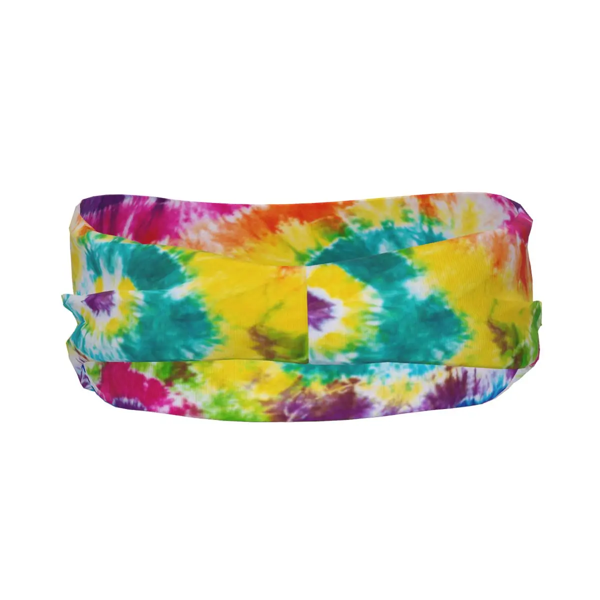 Colorful Tie Dye Pattern Sports Sweatband Decor Elastic Headband for Yoga Running Gym Sport Hair Accessory