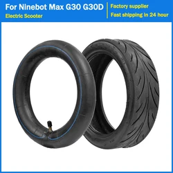 10Inch 60/70-6.5 Outer Tyre for Ninebot Max G30 Electric Scooter Pneumatic Tire 10x2/2.125 Inner Tube with Straight Valve Camera