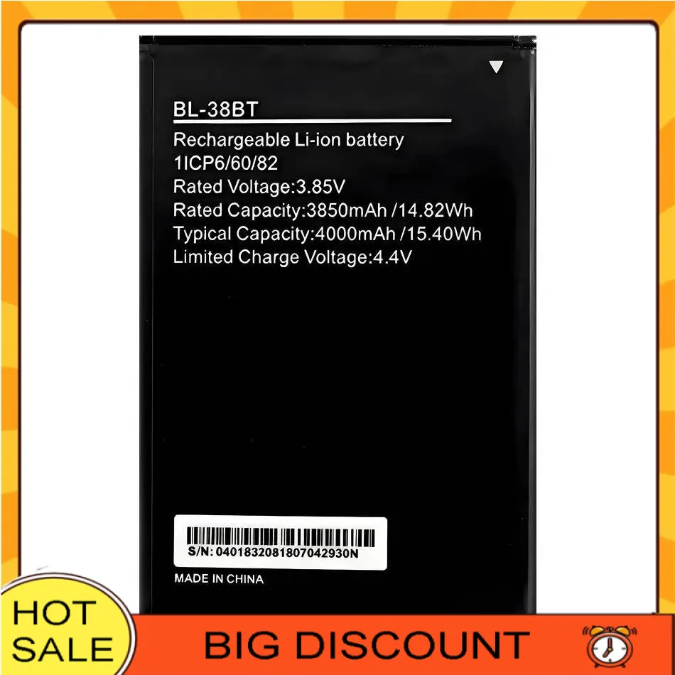 

For Tecno BL-38BT 4000mAh Mobile Phone Battery Reliable Power Supply