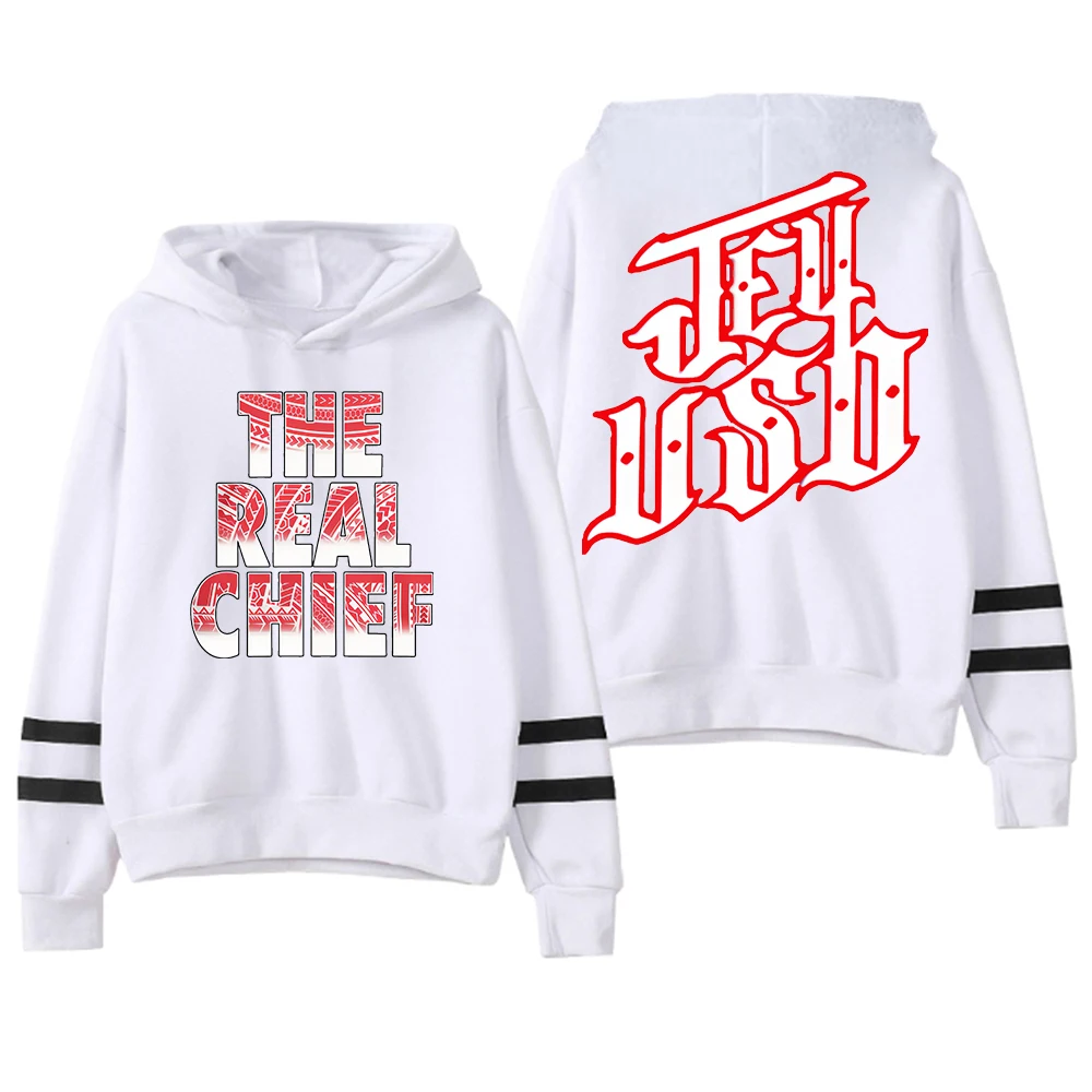 Jey Uso The Real Chief Hoodie Pocketless Parallel Bars Sleeve Streetwear Women Men Hooded Sweatshirt Fashion Clothes