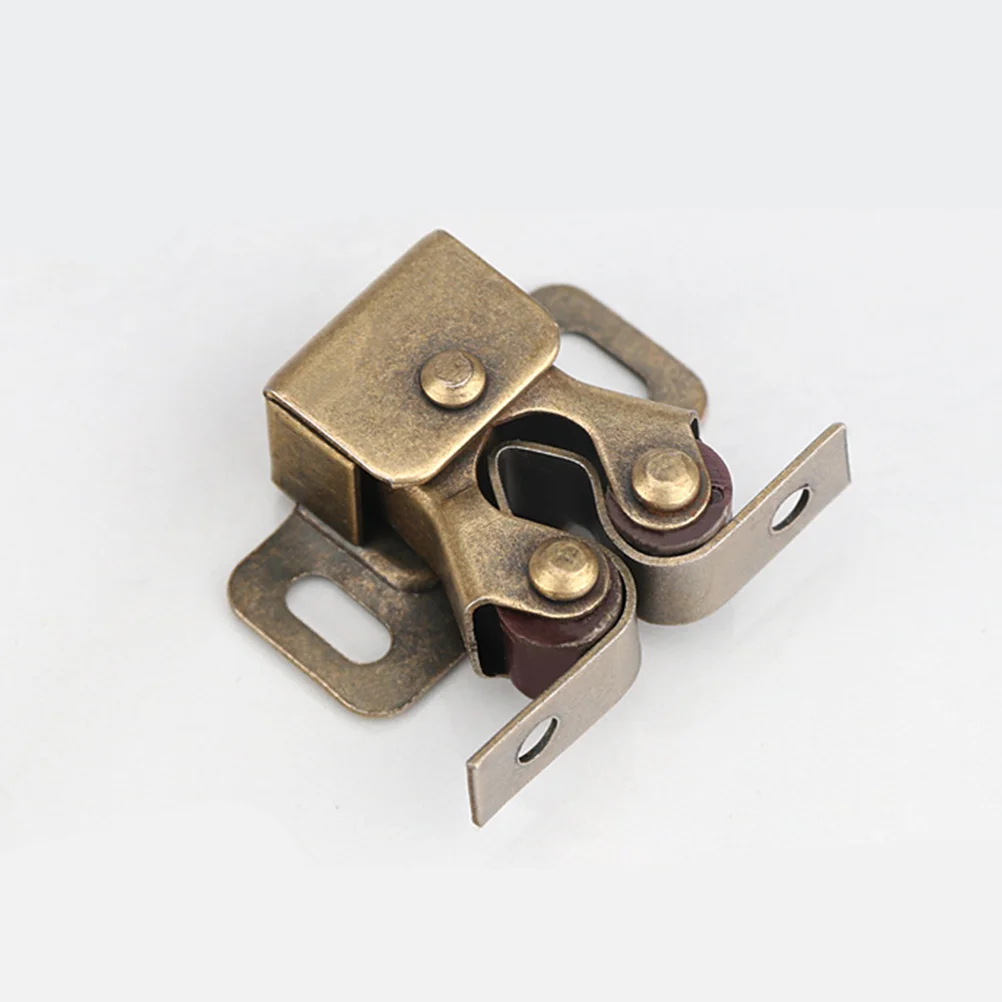 10PCS Door Lock Door Touch Latch Cabinets Interlock Chassis Cabinet Spring Ball Locker Adjustable Door Buckle ( Copper)