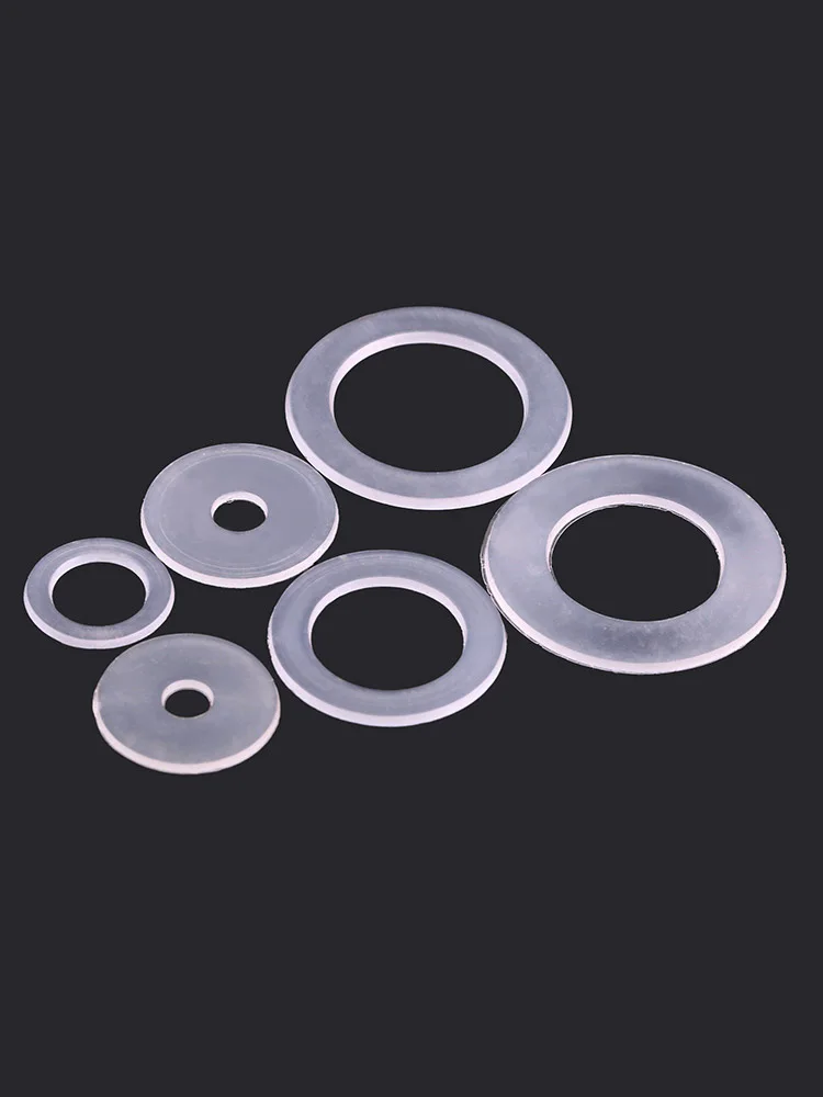Clear Nylon PE Flat Shim Transparent Plastic Insulating Gasket Ring M3 to M20 Electrical Shockproof Isolation Washer Seal Pad