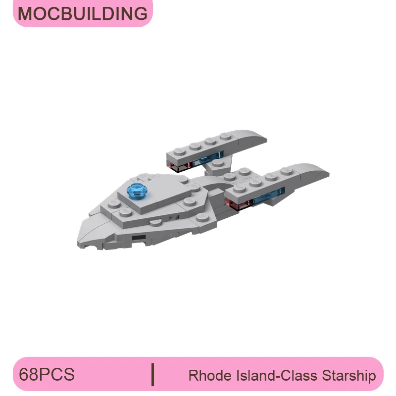 

Конструктор MOC: Звездолет класса «Род-Айленд» USS Rhode Island, сборная модель из кирпичиков, коллекционная космическая модель, игрушки, подарки, 68 деталей