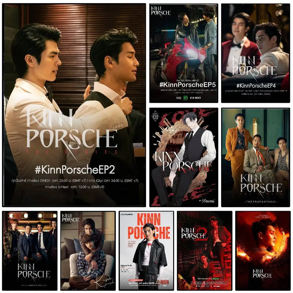 Kinn Porsche TV Series Poster Art Sticky Wall Waterproof Home Living Room Bedroom Bar Aesthetic Decoration
