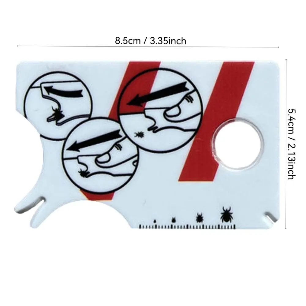 Portable Effective Tick Remover Card Magnifying Glass Pocket Size Lice Catcher Tool Durable Plastic Dog Cat Clean Tool Pets view 2