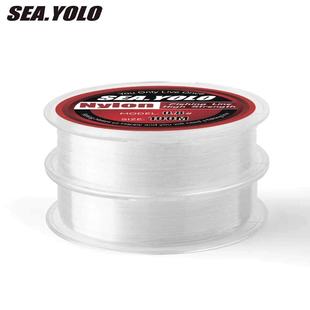 Sea.Yolo 100m Crystal Nylon Fishing Line – Unbeatable .61 Deal for Ultimate Visibility & Strength!