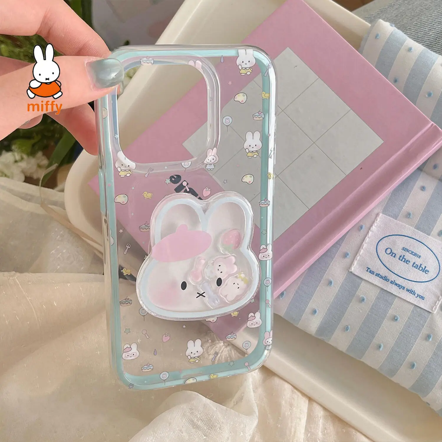 

Чехол для мобильного телефона Miffy Kawaii с рисунком милого аниме кролика, магнитный держатель для телефона, подходит для iphone 16 Pro max iPhone 15 14 13