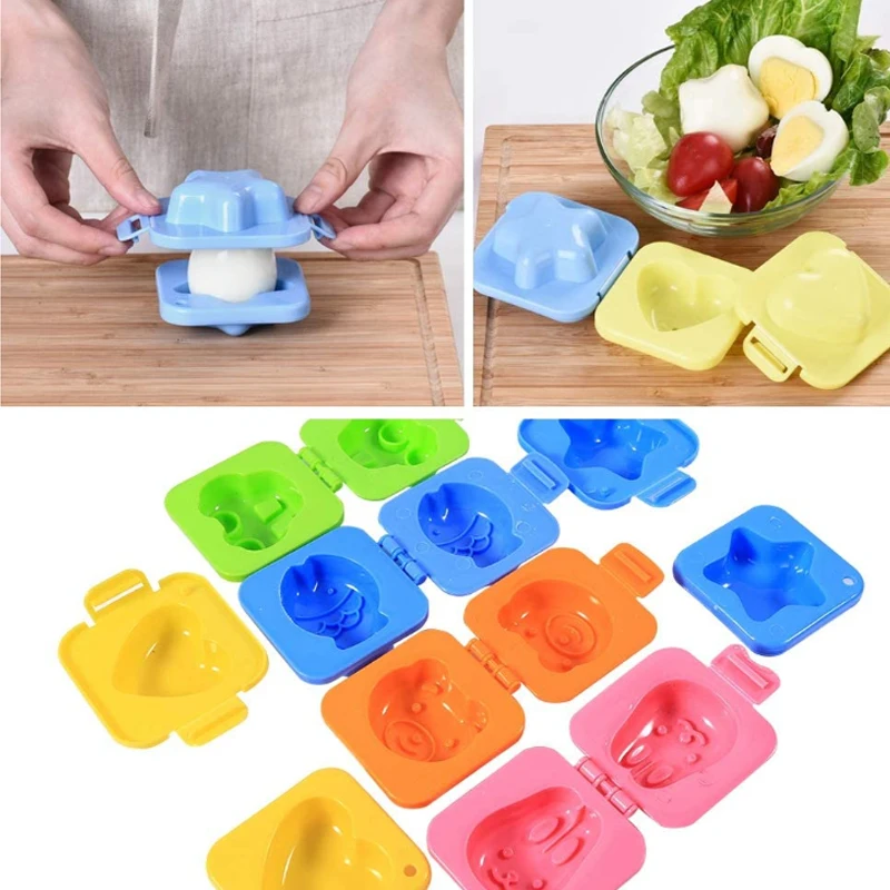 Cartoon Cute Boiled Egg Mold Fish Cart Heart Egg Sushi Rice Mold Decorated Fondant Cake Children\'s Lunch Supplementary Tool