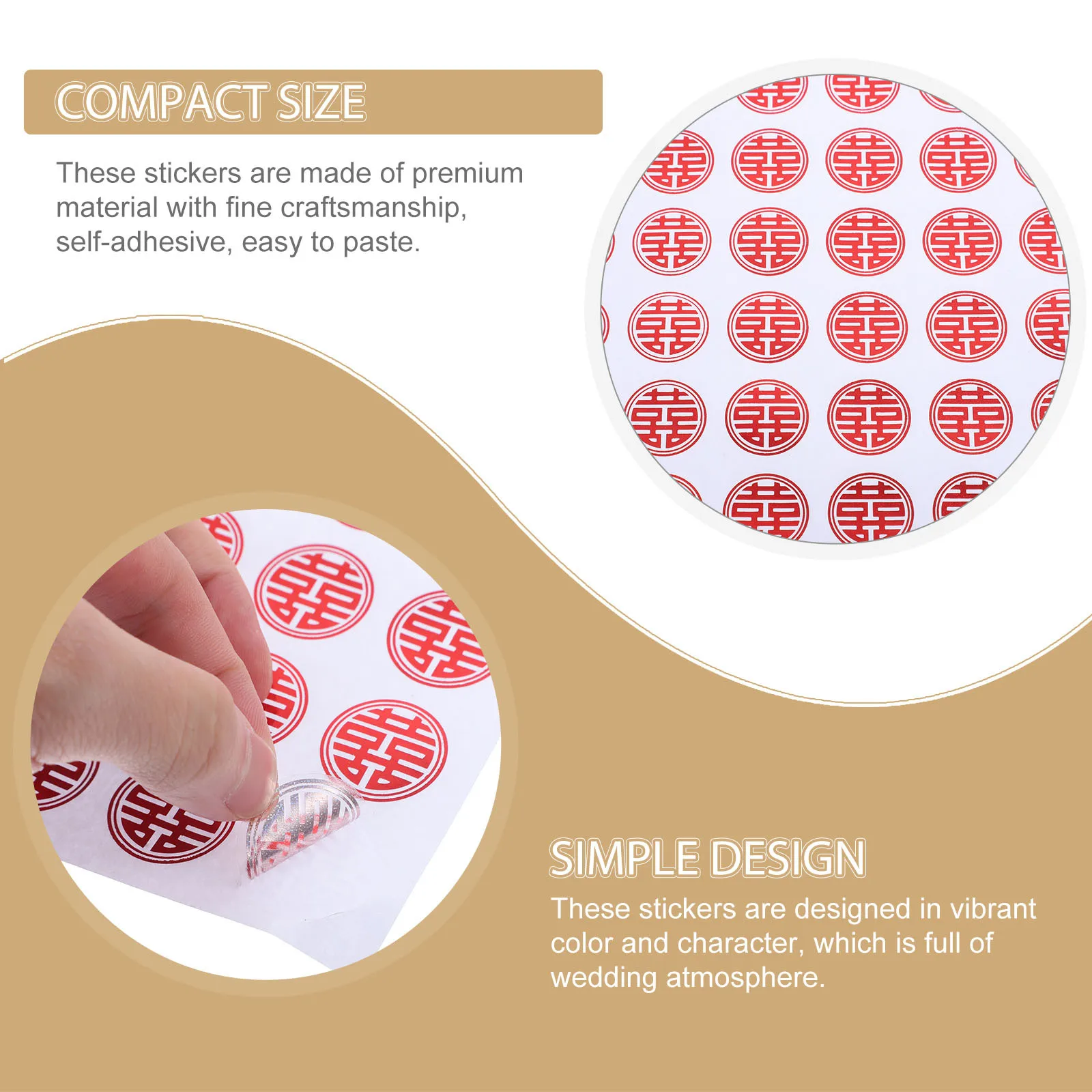 

20 Sheets Wedding Sticker Envelope Label Romantic Self Adhesive Sealing Decals Decorative Gift Box Candy Bag Gift Stickers