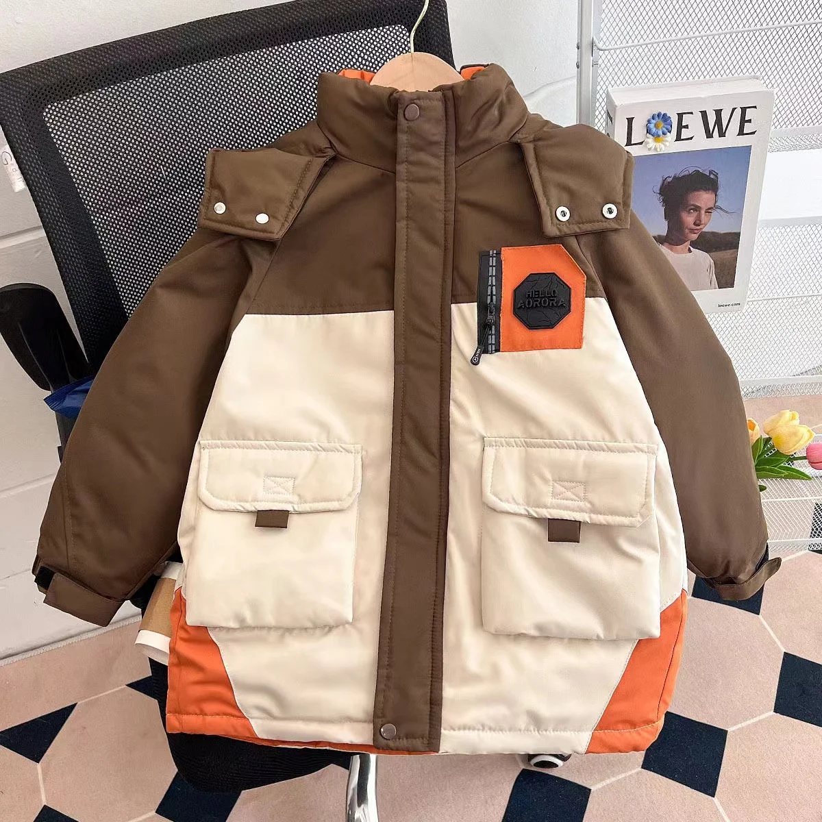 

Children's Winter Boys' Down Quilted Children's Hooded Coat 2024 New Pie Overcome Thickening Cotton-coat Tide 120-150cm