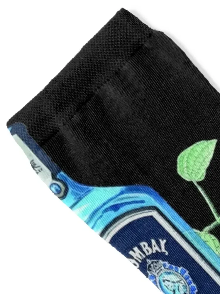 Gin Bombay illustration Socks Antiskid soccer christmass gift kawaii men cotton high quality Socks Women's Men's