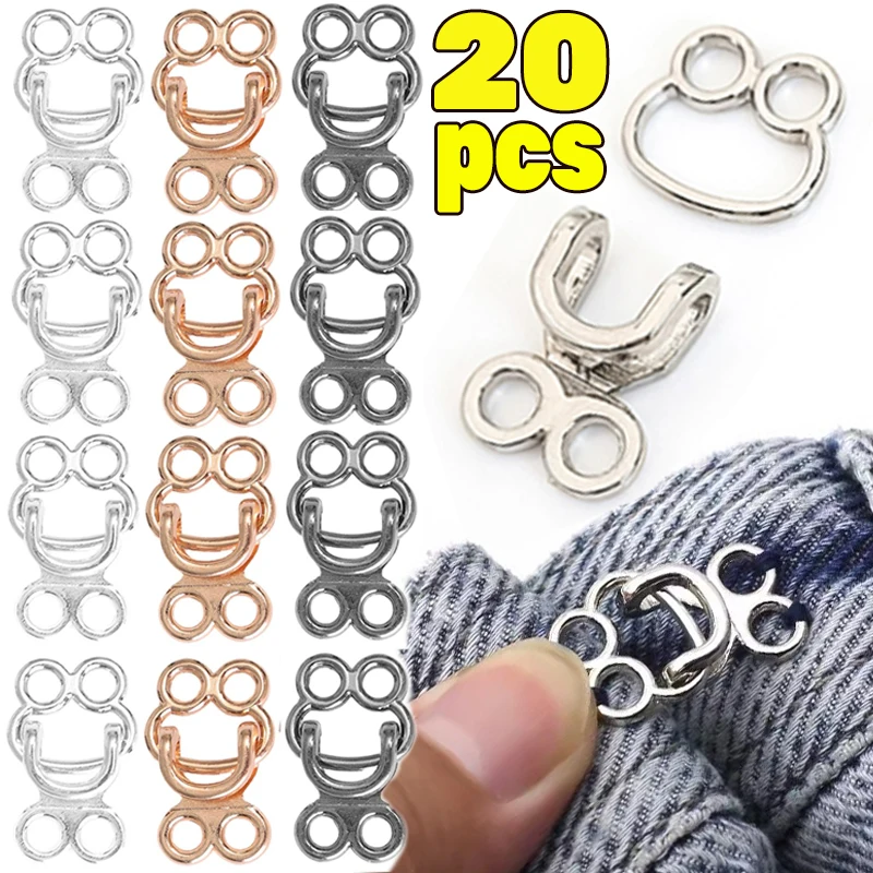 5/20pcs Adjustable Sewing Waist Buttons Women Men DIY Fasteners Hook Trousers Jeans Handmake Clothing Shorten DIY Accessories