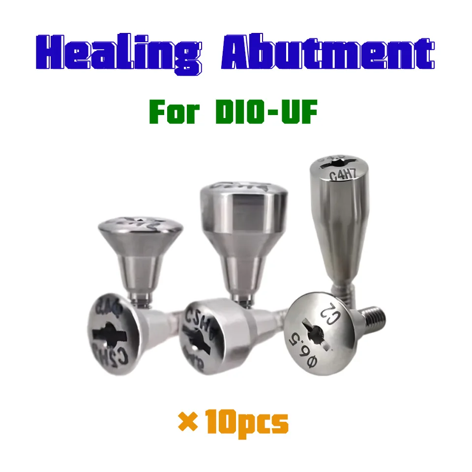 Dental Titanium Healing Abutment Screw 10Pcs Compatible DIO UF Implant System Gingival Former Collar Prosthesis Component