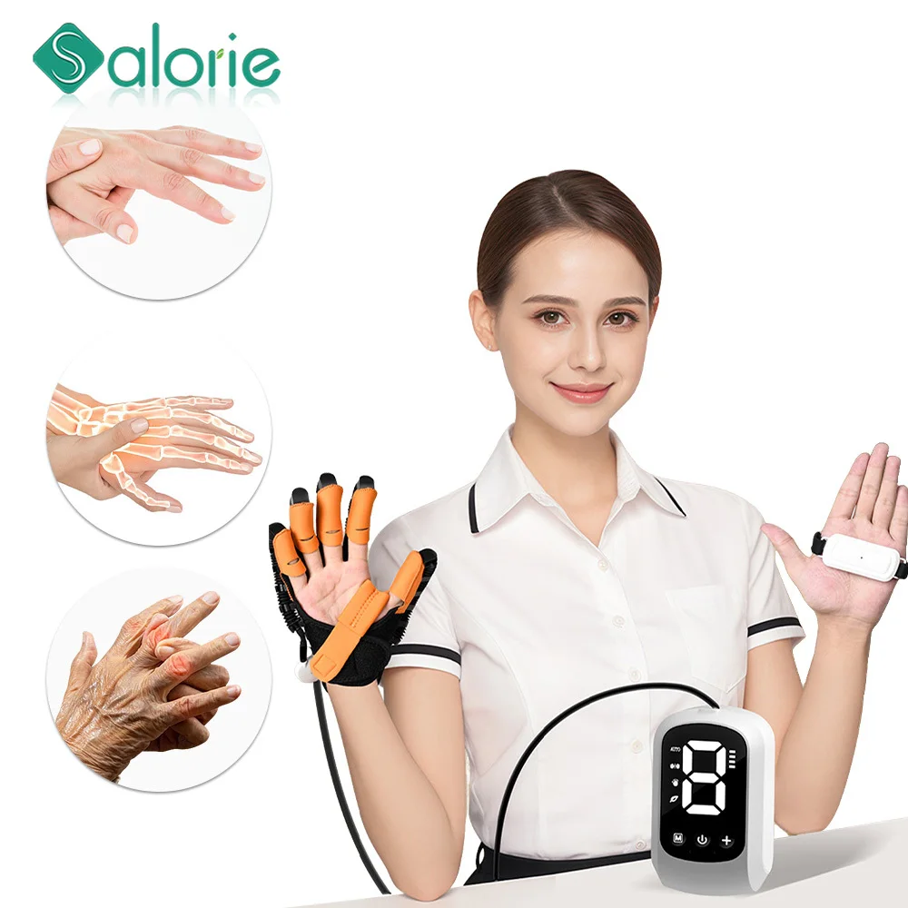 

USB Rechargeable Hand Rehabilitation Glove , Rehab Robot Glove for Finger Trainer Stroke Hemiplegia Device Hand Exerciser