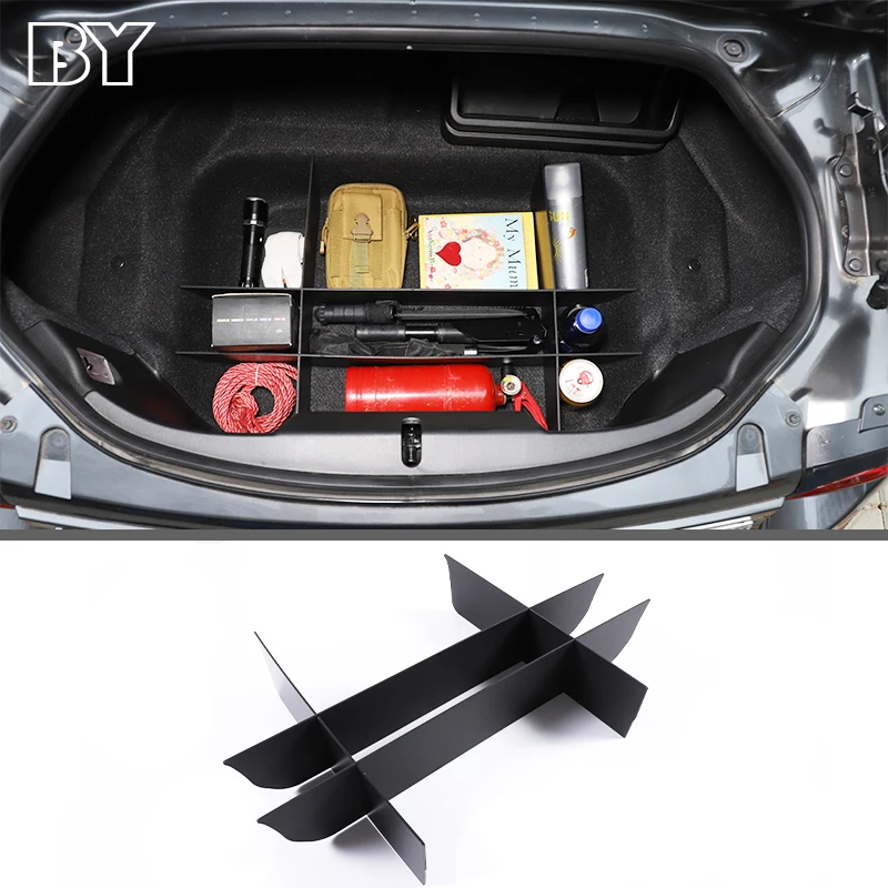 Car Rear Trunk storage Finishing divider Organizer Partition Plate For Mazda MX-5 2016-2023 ABS Auto Accessories