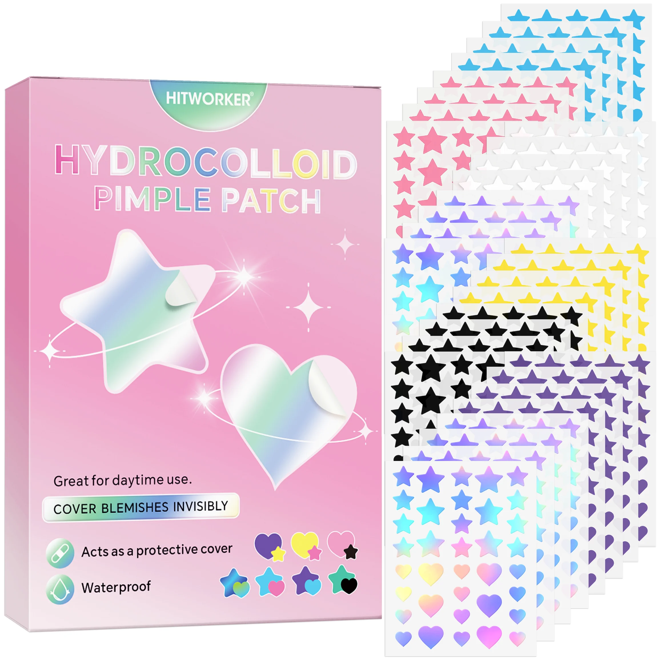 

1008/504 pieces/box of acne patches, non irritating acne stickers, high-quality salicylic acid and tea tree oil acne patches