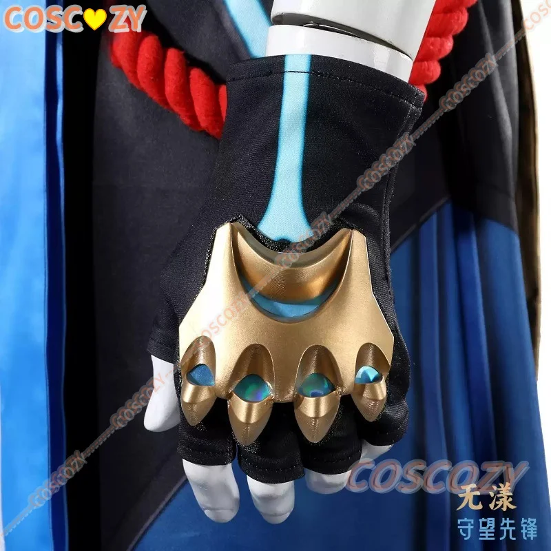 OW Wuyang Cosplay Costume Top Vest Pants Wig Carnival Halloween Comic Con Game Watch Role Play Men Battle Suit Custom Made view 3