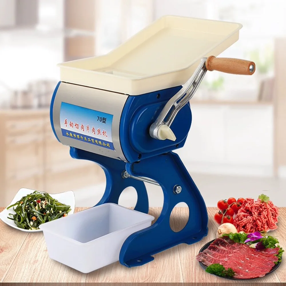Yunlin Li 70B Commercial Stainless Steel Meat Grinder Manual Slicer Cutter Household Pig Shredder Knife Meatloaf Mincer