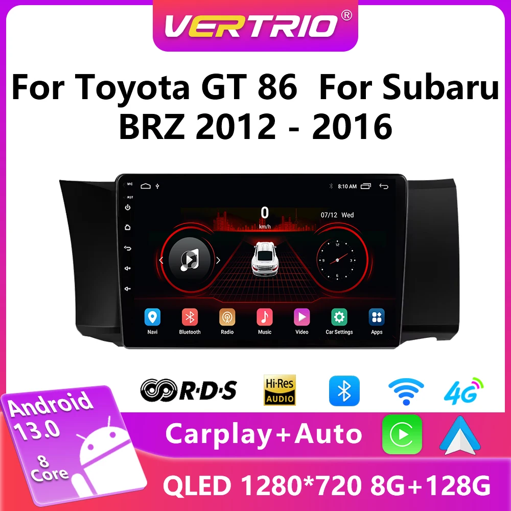 

Android 13 For Toyota GT86 GT 86 Subaru BRZ Scion FRS 2012 2013-2016 Car Multimedia GPS Navigation Radio Android Auto 4G Carplay