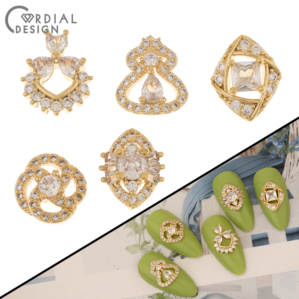 

Cordial Design 50 шт. кубический циркон/разные формы/DIY аксессуары для ногтей/натуральное позолота/Ювелирная фурнитура и компоненты