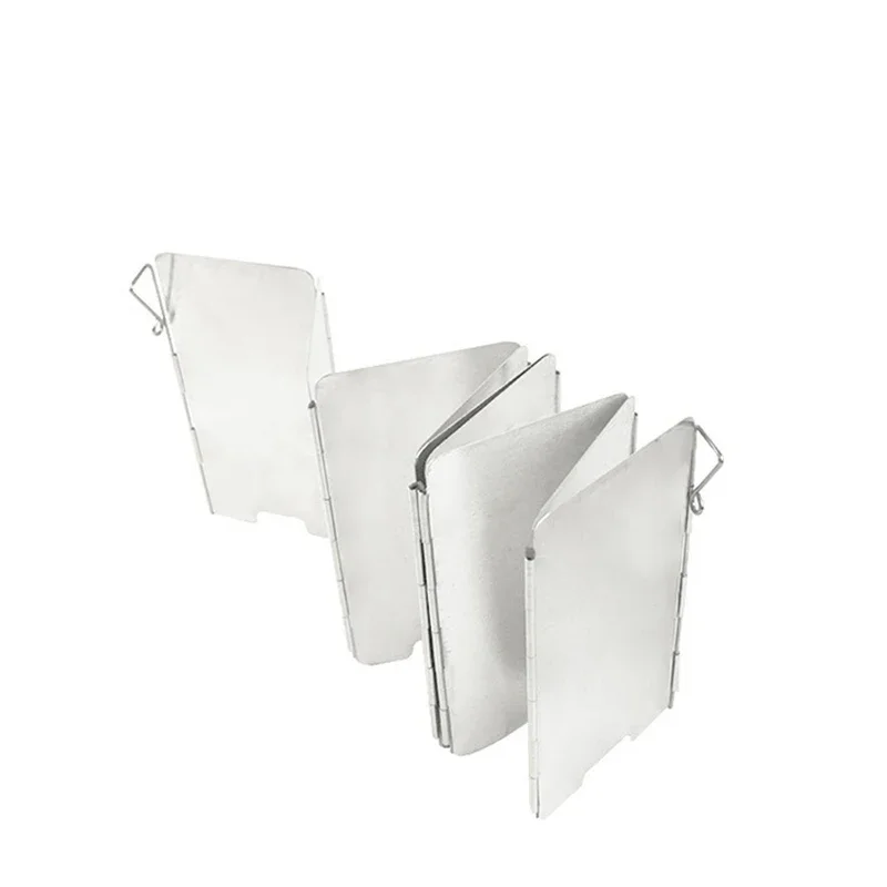 Windschutz für Outdoor-Herd, Camping-Windschutzscheibe, 9 Platten, faltbar, Gaskocher, Windabweiser, Herdausrüstung, Zubehör-Werkzeug – Detail 3