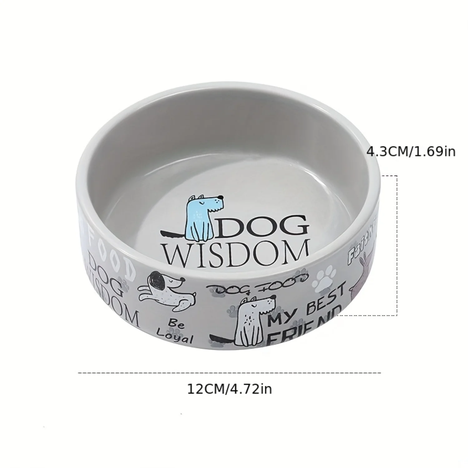 Cartoon Print Ceramic Pet Feeding Bowl Cat Food And Water Bowl Pet Plate For Cat And Puppy Slow feeder cat Raised cat food bowls