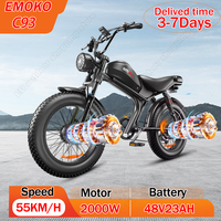 EMOKO C93 Electric Bike 2000W Dual Motor 48V23AH Battery Hydraulic Brake Electric Bicycle Motorcycle 20*4.0 inch Fat Tire E-bike