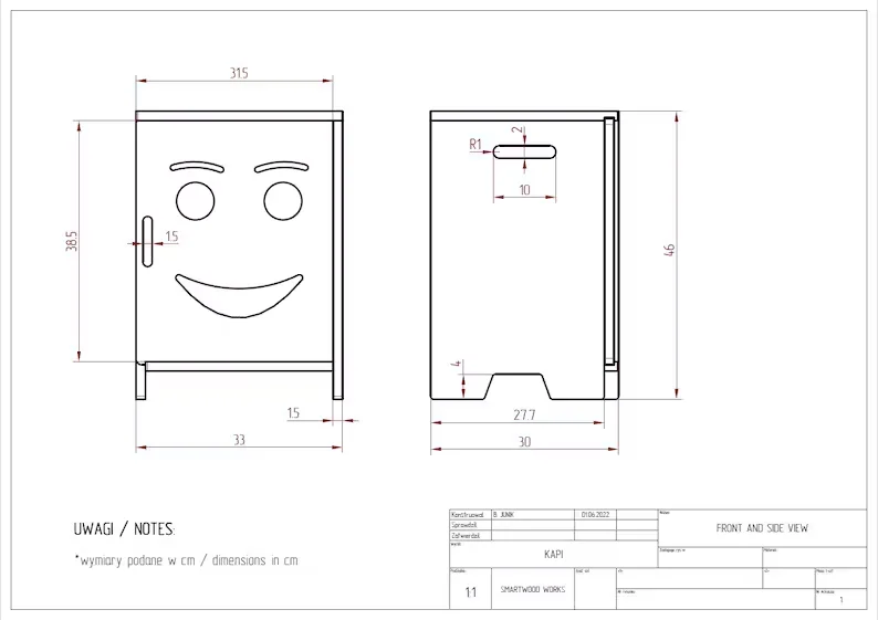 Mesita de noche de madera para niños, armario de almacenamiento de juguetes, muebles para niños