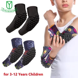 3-12 yıl çocuklar gençlik dirsek yastıklı kol kollu sıkıştırma futbol basketbol beyzbol tenis hokey sporları için dirsek pedleri