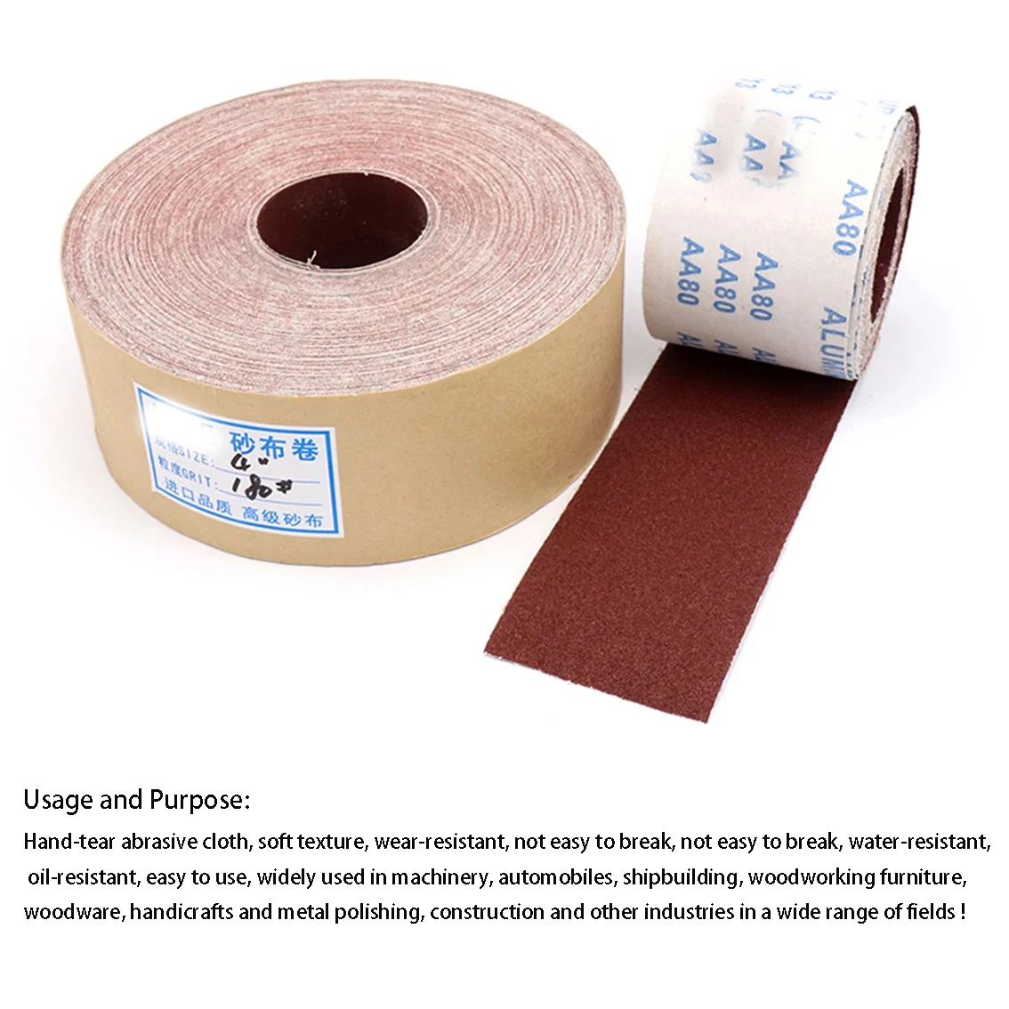 1 متر 100 مللي متر واسعة 80-600 حصى الرملي القرص اليد ممزقة الرملي القماش لفة للمعادن الزجاج النجارة أدوات الطحن #2