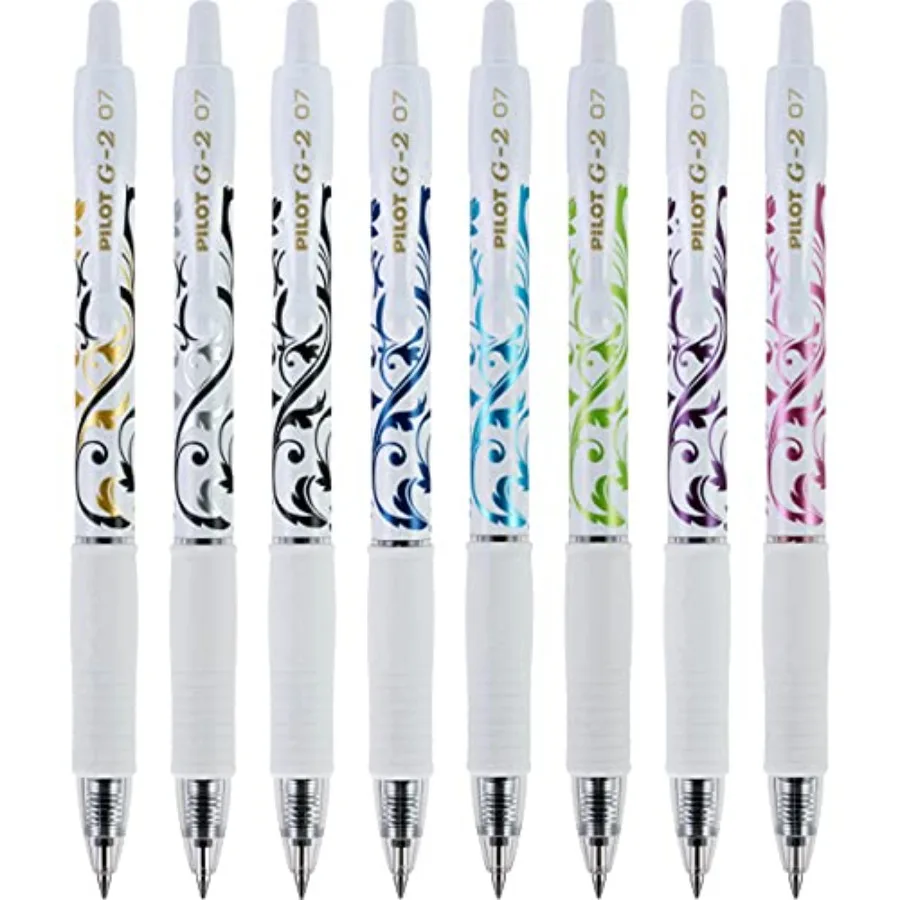 

G2 Premium Refillable and Retractable Gel Ink Pens Fine Point 0.7mm,Retractable Pens, Assorted Colors, 8 Count