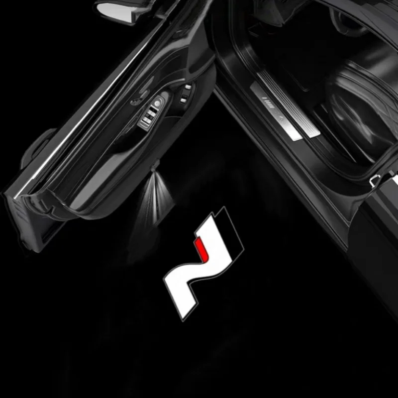 

Led Car Door Welcome Light Ghost Projector Logo Lamps for Hyundai N LINE Logo Veloster Kona Elantra I30 I20 Sonata Car Goods