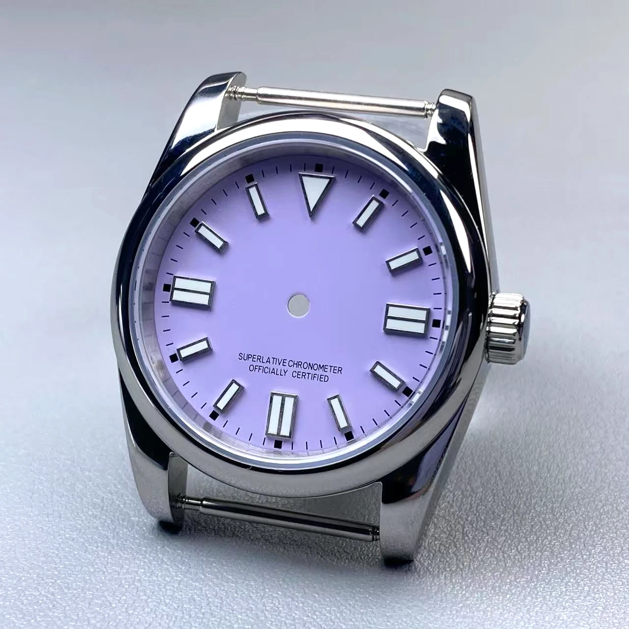 36/39mm NH35 silver watch case stainless steel sapphire glass fit NH35 NH36 movement 28.5mm dial waterproof Watch Case NH35