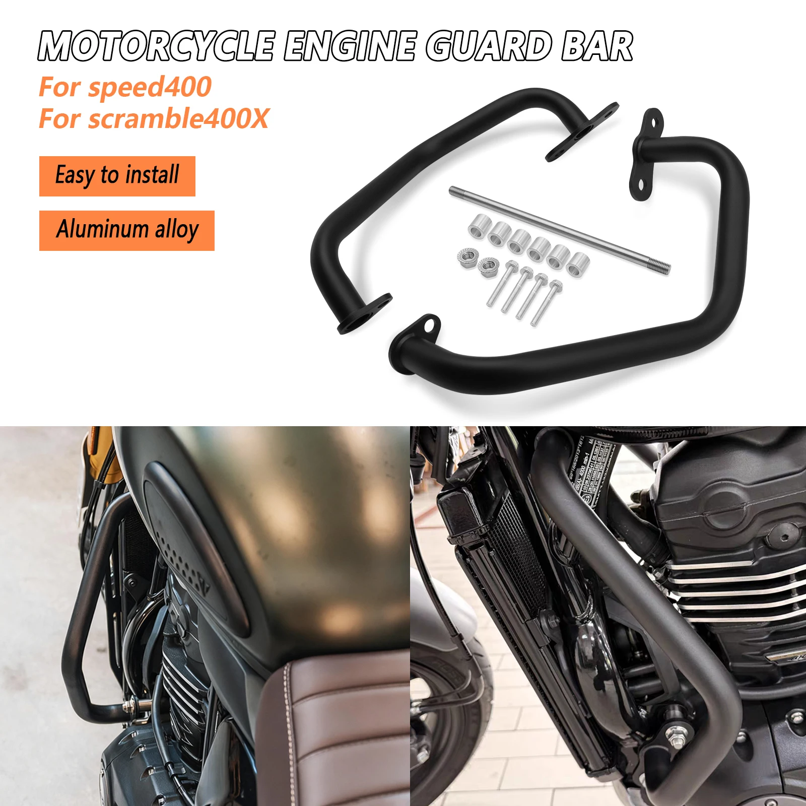 

Для Scrambler 400X Speed 400 2025 2024 аксессуары для мотоциклов, дорожные аварийные дуги, защита двигателя, бампер, Scrambler 400 X Speed400