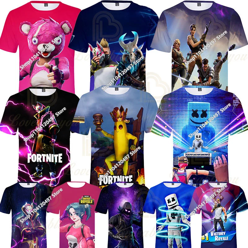 Camiseta Fortnite para hombre, juego de disparos, camiseta de héroe de batalla, ropa Victory Royale, camisetas para niños pequeños para niños y niñas de 2 a 14 años