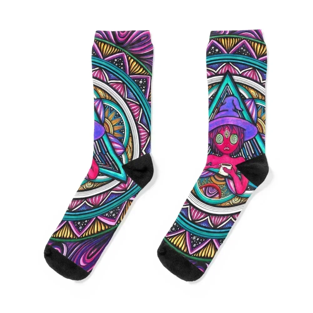 Trippy Clancy Mandala Inspired Socks christmas stocking kids soccer anti-slip hip hop Socks Woman Men's