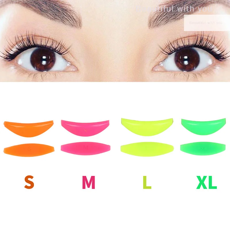 

4 Pairs Silicone Eyelash Perming Pads Eye Curler Rods Lash Lifting Pads Eyelash Curler Accessories Applicator Tools