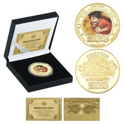 One Piece Gold Plated Gold Coin Game Luffy Zoro Chopper Portgas·D· Ace Commemorative Coins Child Classic Collection Toy Souvenir