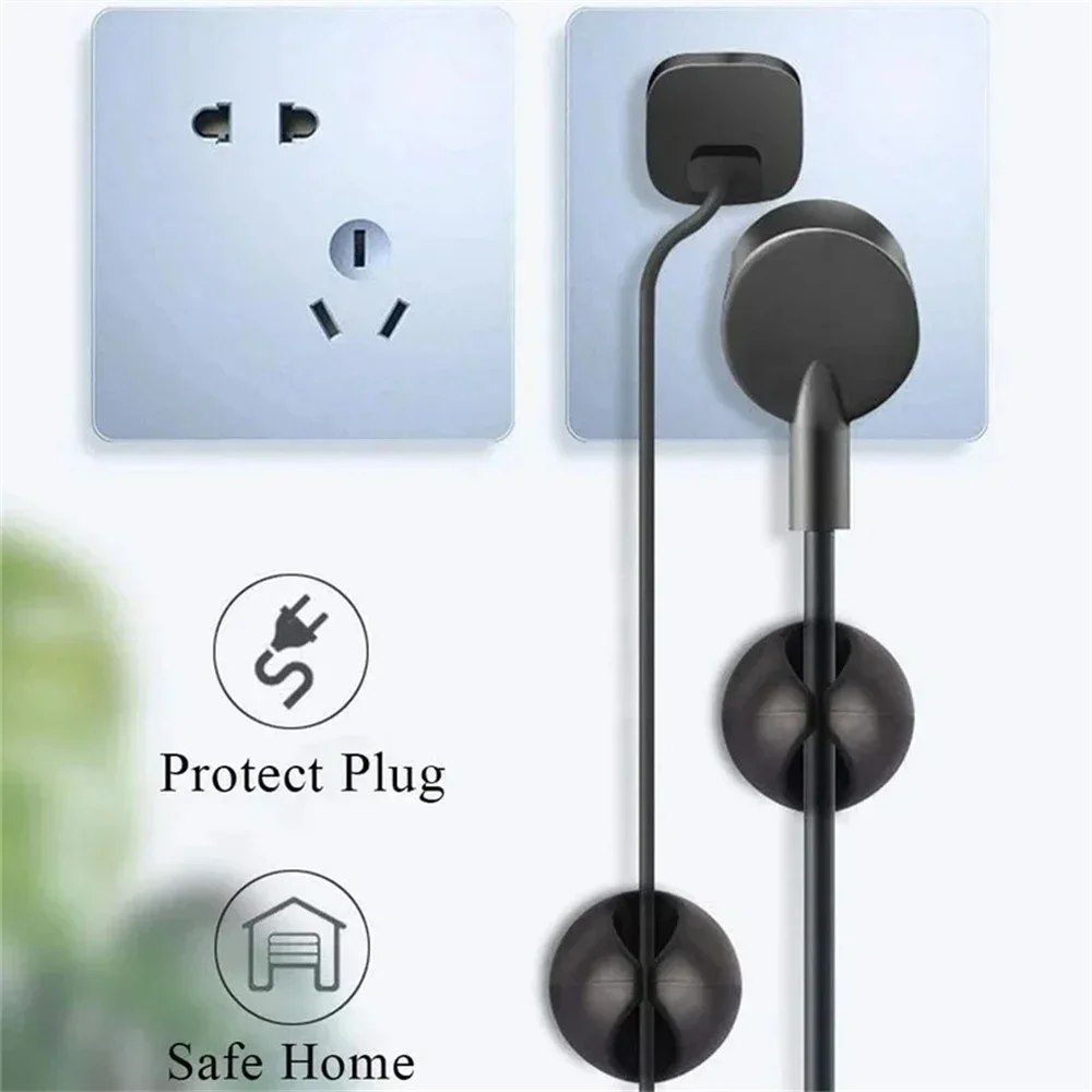 Desktop Tidy Management 20PCS USB Cable Organizer Silicone Fixer Wire Wire Winder Mouse Cord Clip Office Desktop Phone Cables