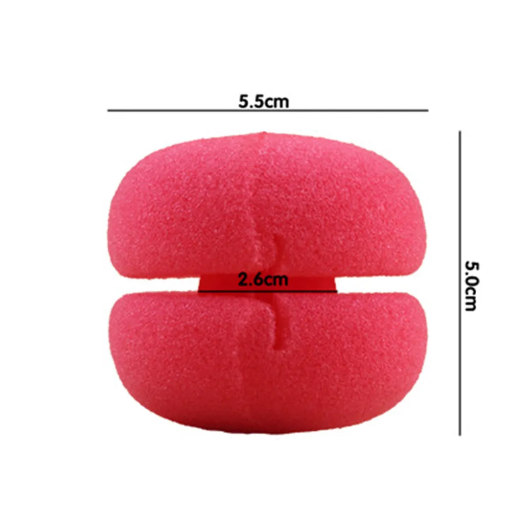 Hair Curler Sponge Balls 4 Sets Soft Lightweight Heatless Rollers for Overnight Sleeping Home Styling