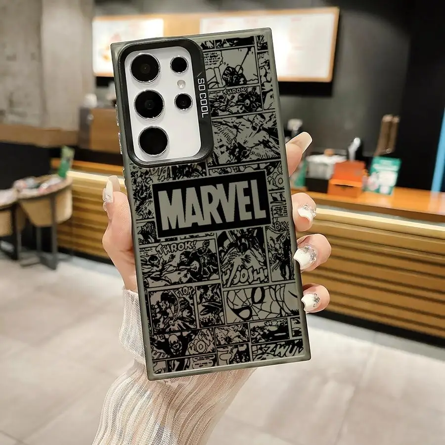 Marvel Spiderman Ironman Cool Phone Case for Samsung Galaxy S25 S24 S23 Ultra S20 S21 S24 FE S22 S20 Plus Hard PC Cover