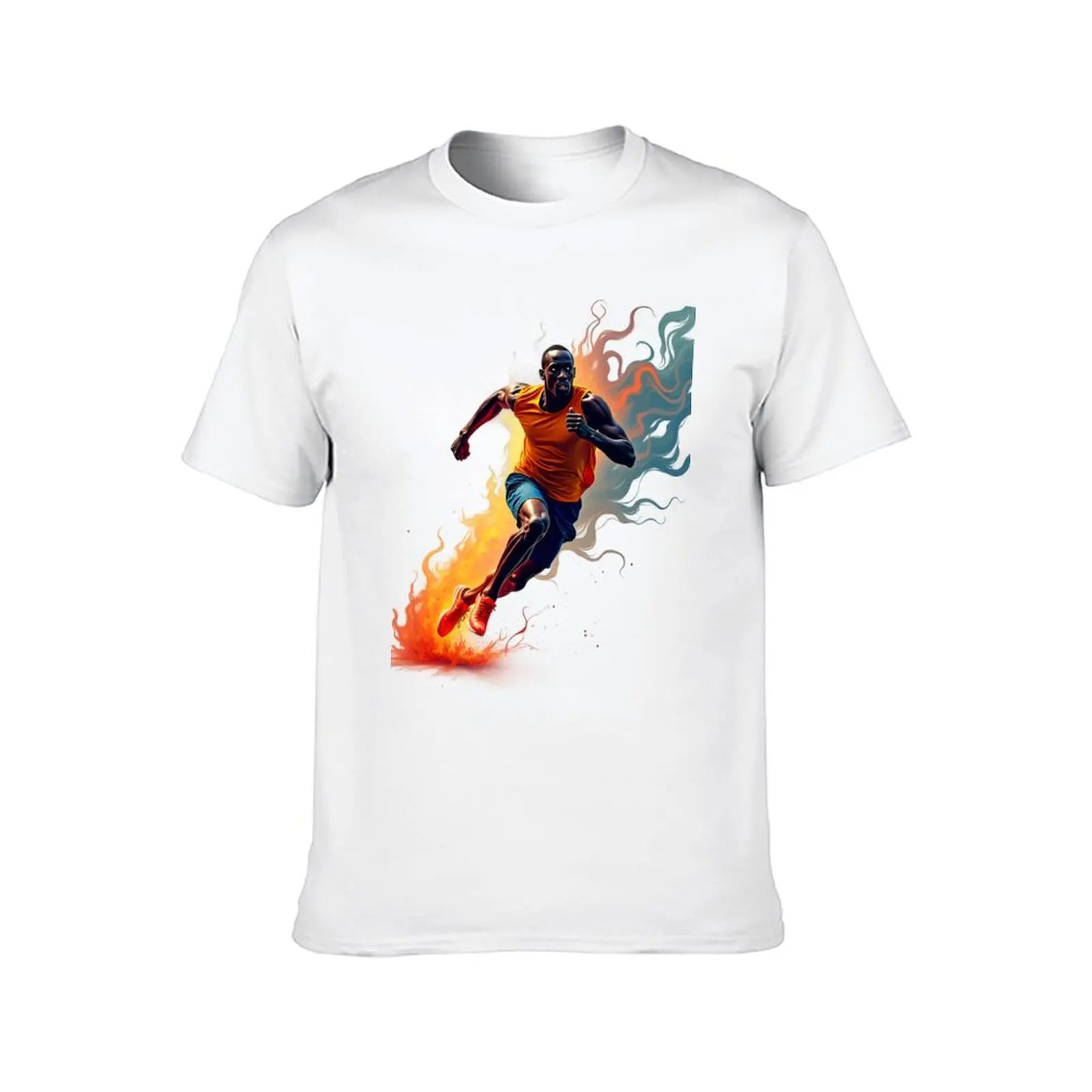 Usain Bolt T-Shirt cotton tshirt 100% t shirt custom print T-Shirt