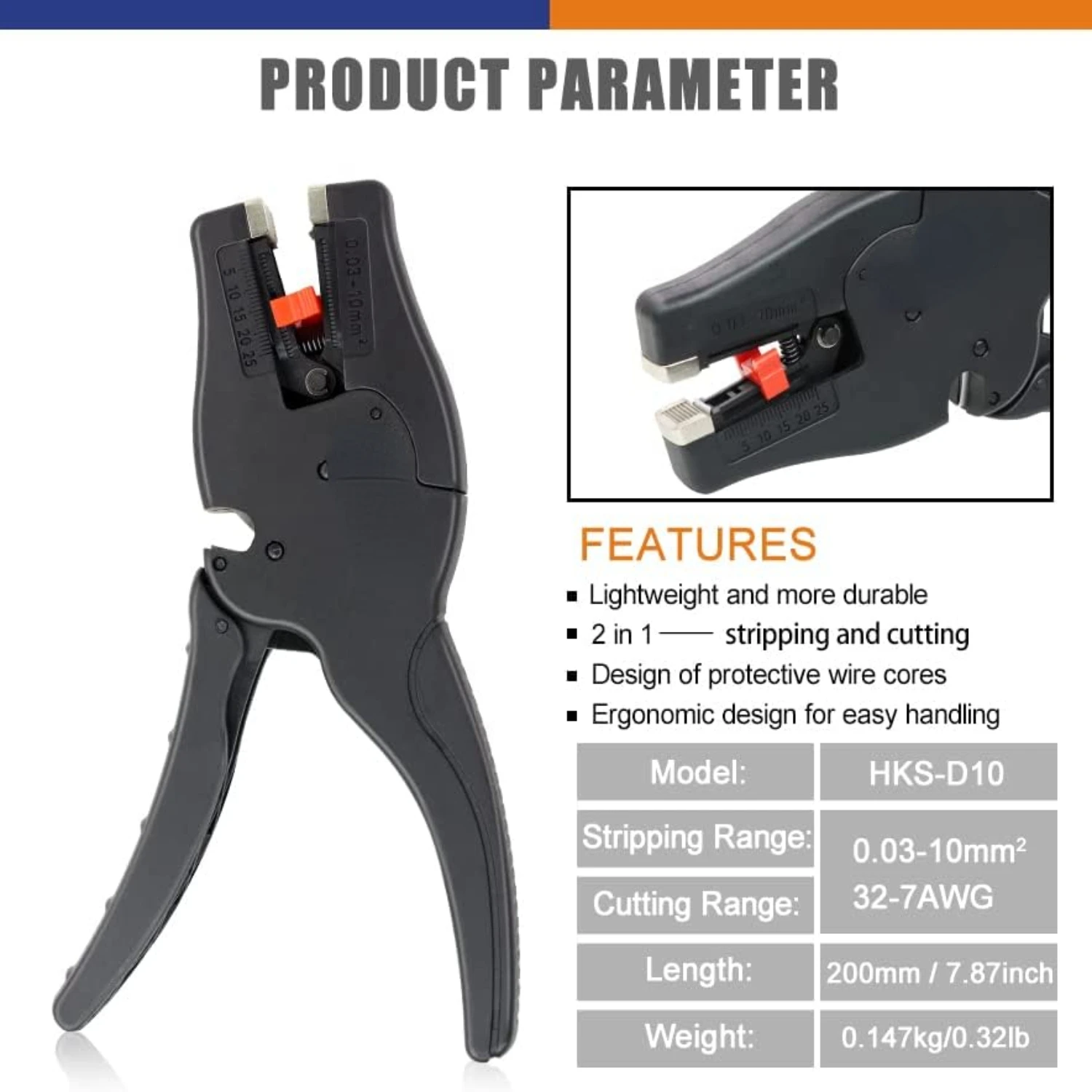 High-Quality, Efficient, and Versatile Automatic Self-Adjusting Wire Stripping Tool with Cutting, Crimping & Precision Control f