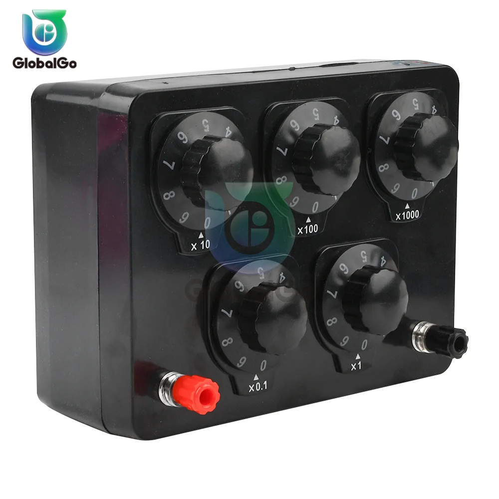 Resistance Box 0-9999.9Ω Adjustable Lab Resistor Substitution Box Precision 1W Variable Knob Switch Decade Boxes